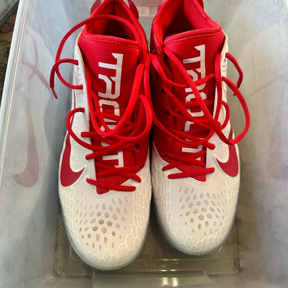 Nike Red and White Athletic Shoes